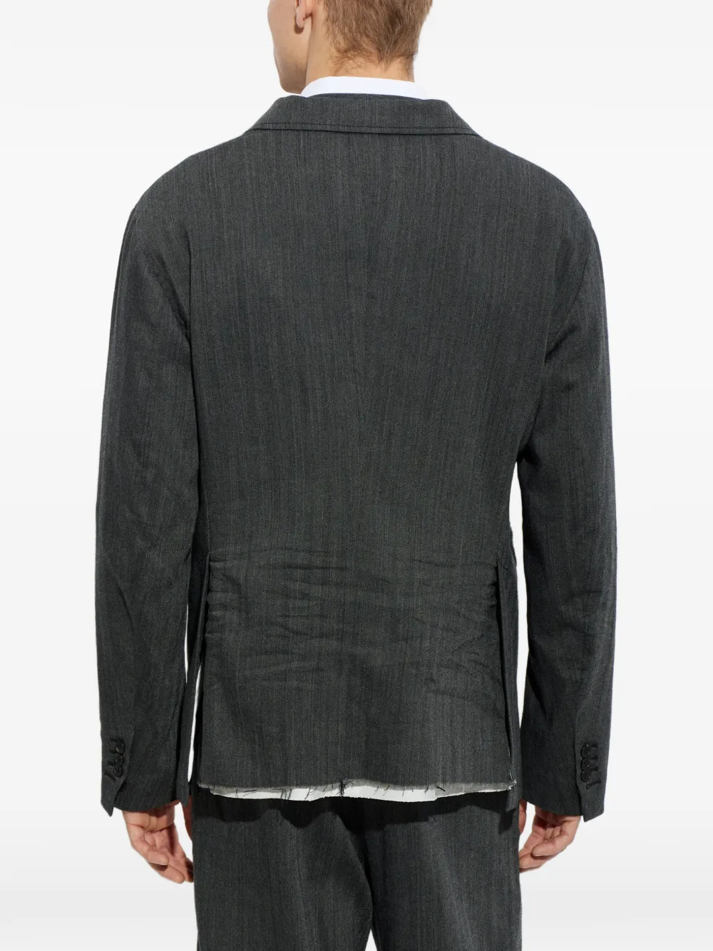 DSQUARED2 Osaka blazer met gekerfde revers en visgraat-patroon Grijs