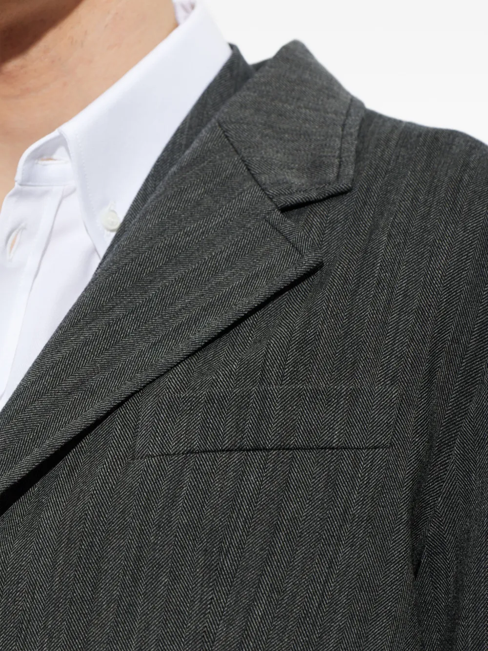 DSQUARED2 Osaka blazer met gekerfde revers en visgraat-patroon Grijs