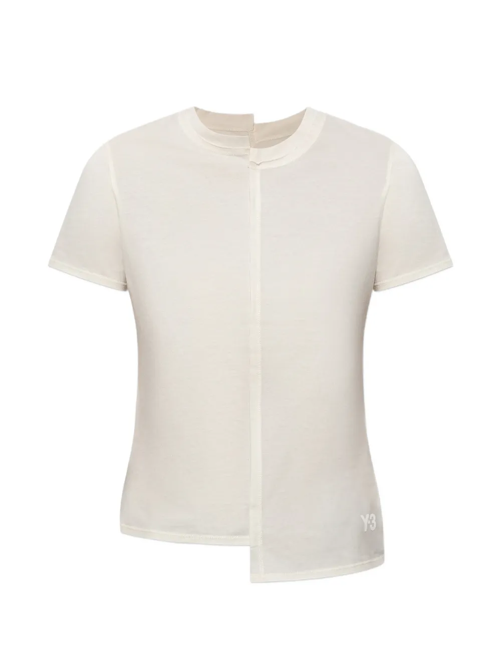 Y-3 logo-print asymmetric t-shirt