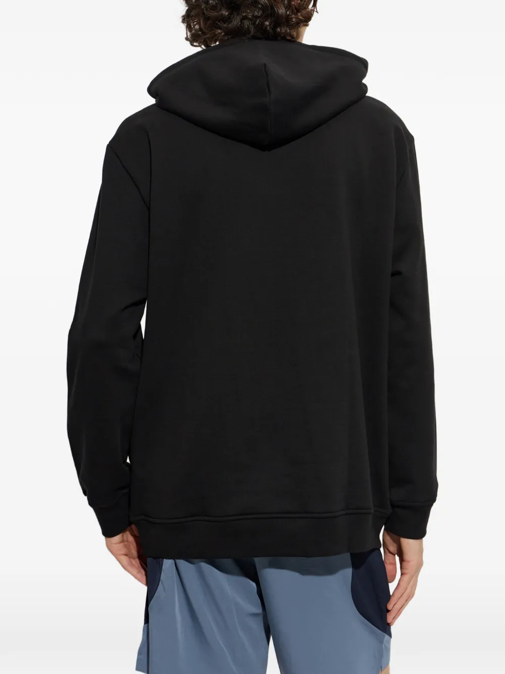 Ea7 Emporio Armani logo-patch hoodie Zwart