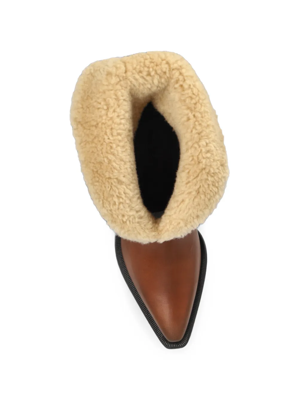 Chloé Azelan shearling-trim ankle boots Bruin