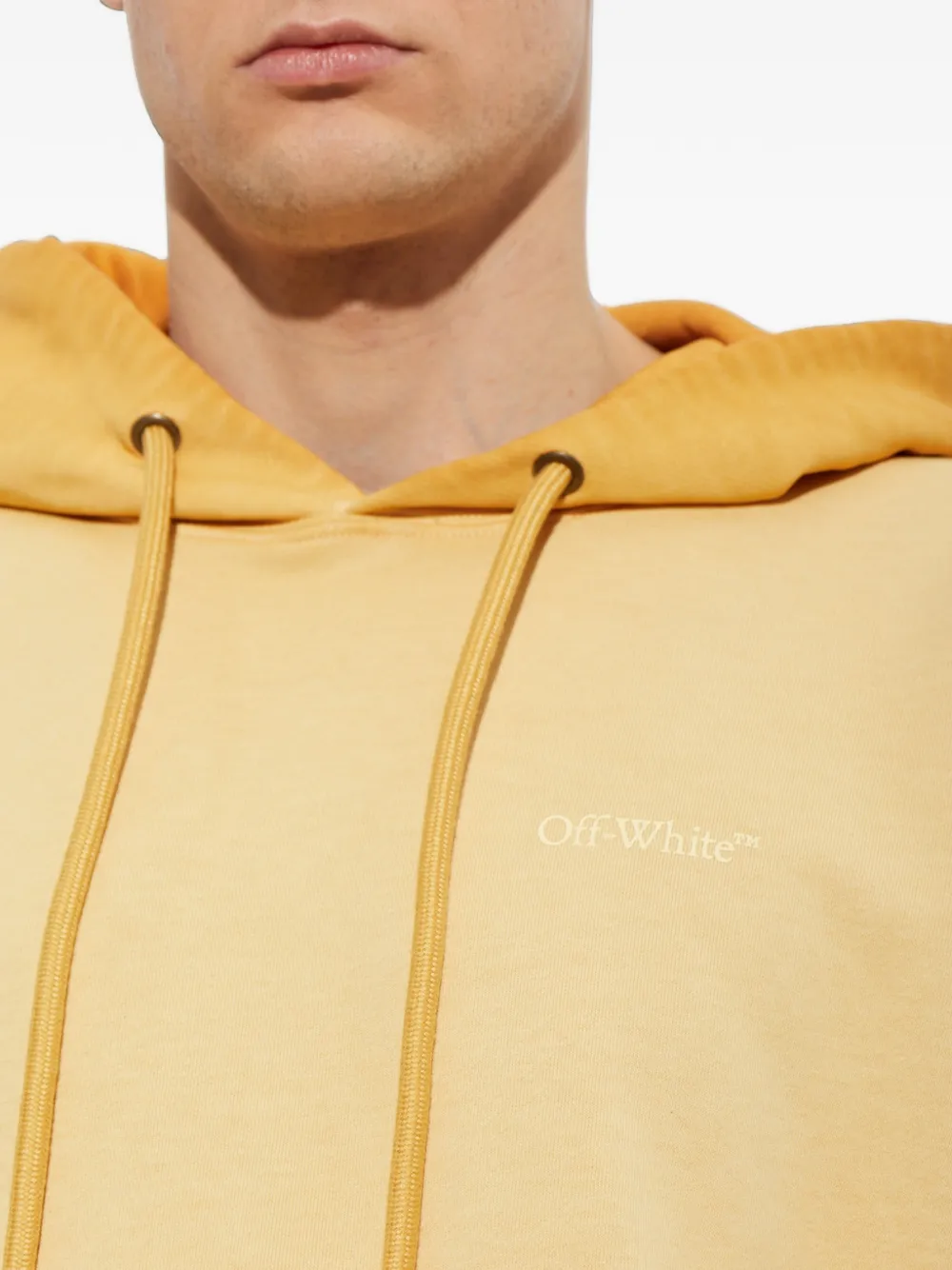 Off-White Katoenen hoodie met logoprint Oranje