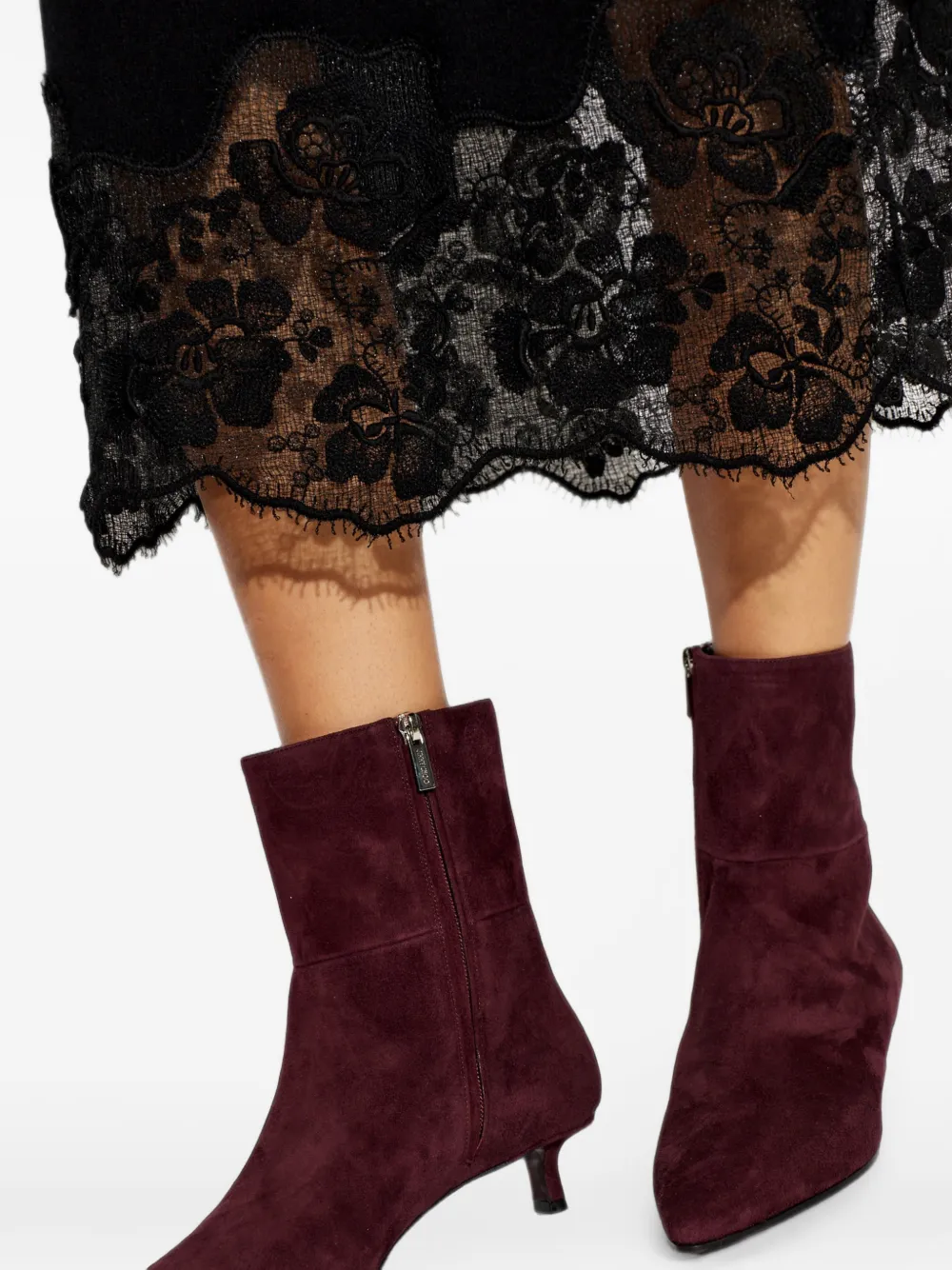 Jimmy Choo Lory suede ankle boots Rood