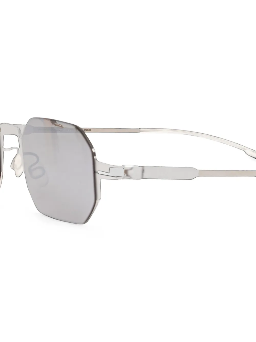 Mykita Studio 15.1 zonnebril met geometrisch montuur Zilver
