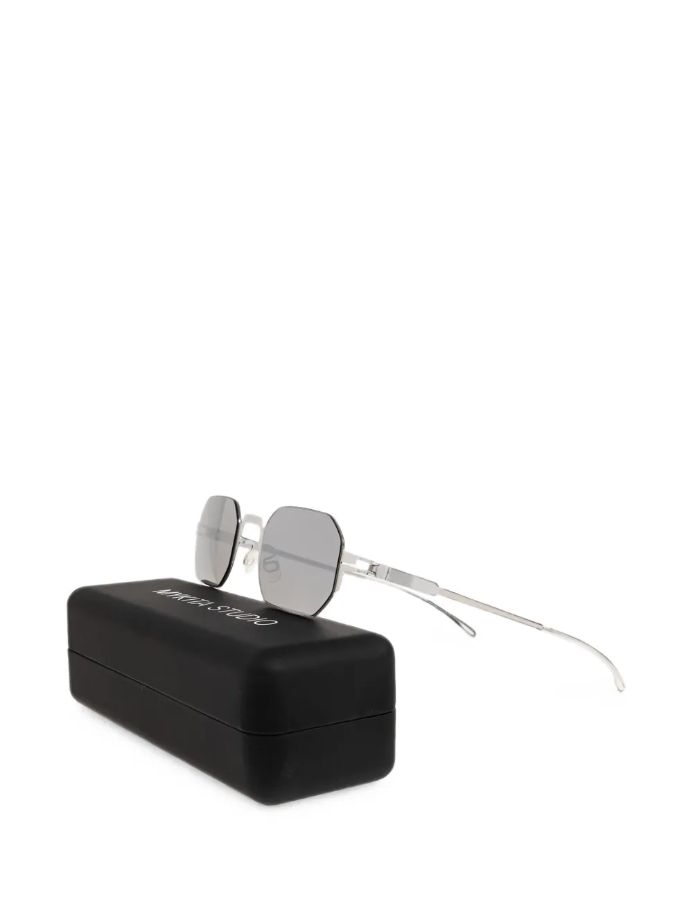 Mykita Studio 15.1 zonnebril met geometrisch montuur Zilver