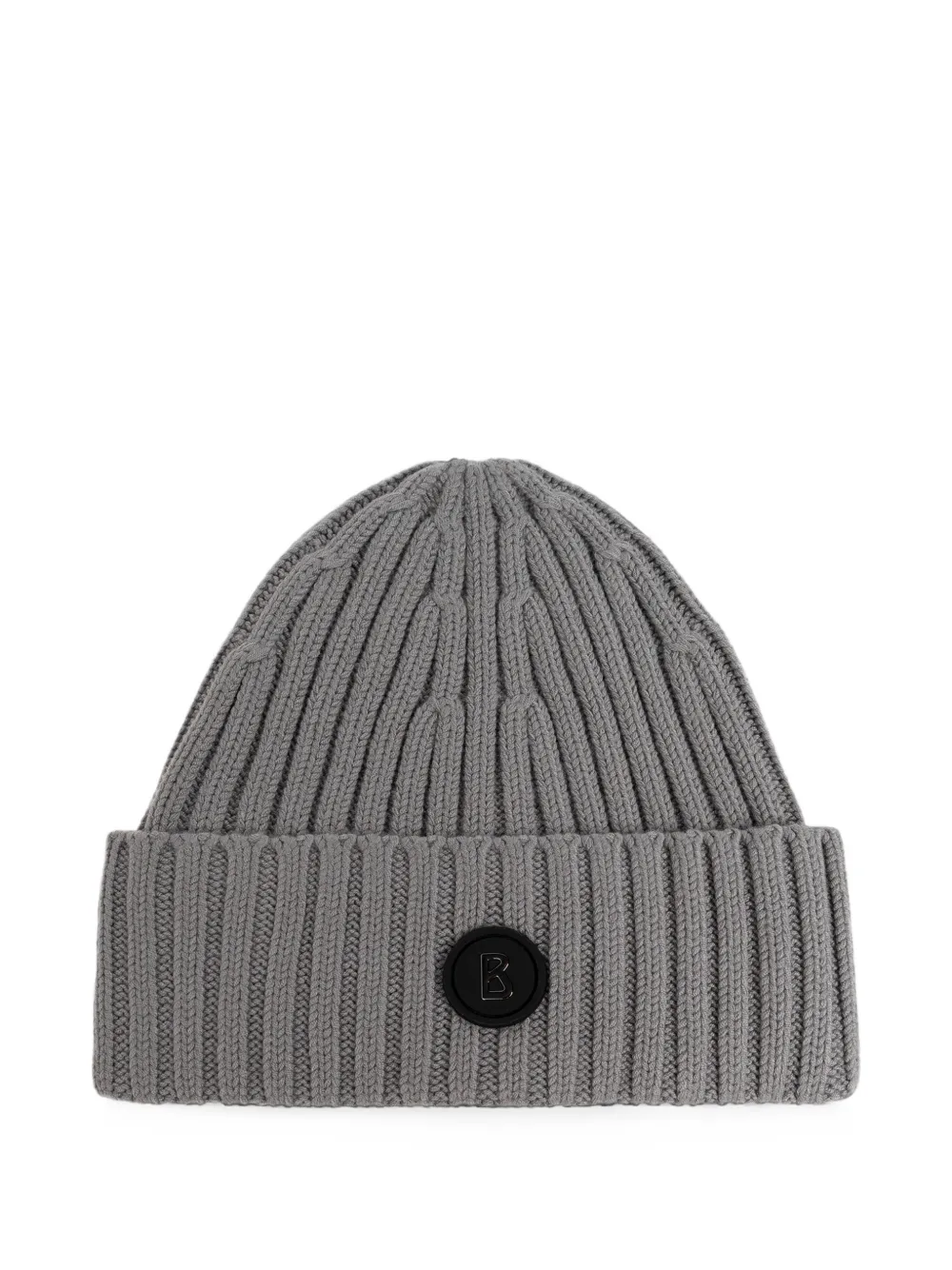 BOGNER cable-knit ribbed beanie hat - Grau
