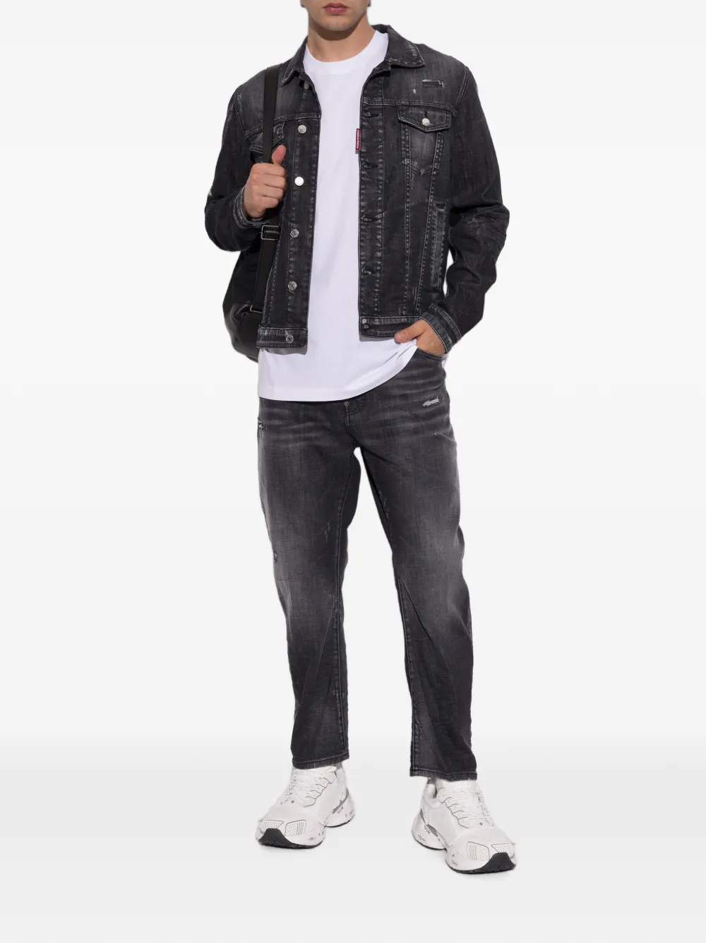DSQUARED2 T-shirt met logo-applicatie Wit