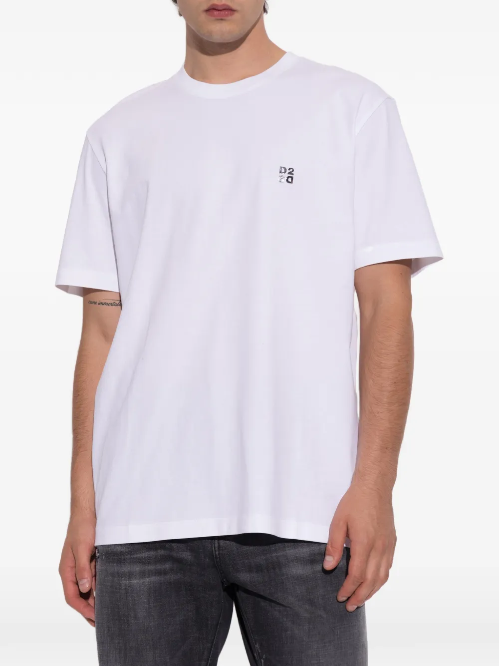 DSQUARED2 T-shirt met logo-applicatie Wit