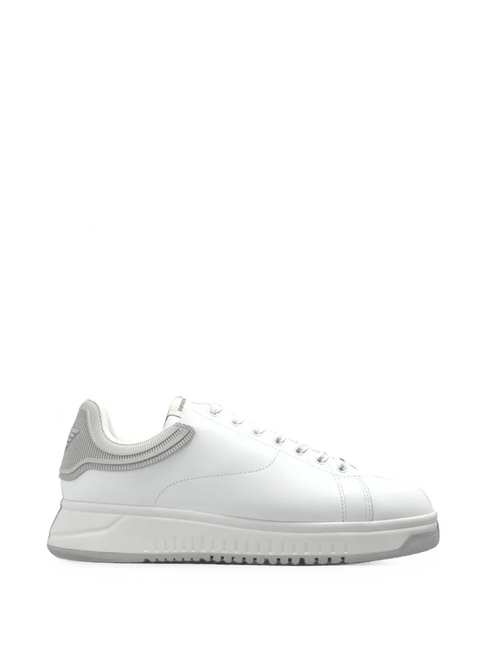Emporio Armani logo-patch leather sneakers
