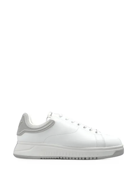 Emporio Armani logo-patch leather sneakers