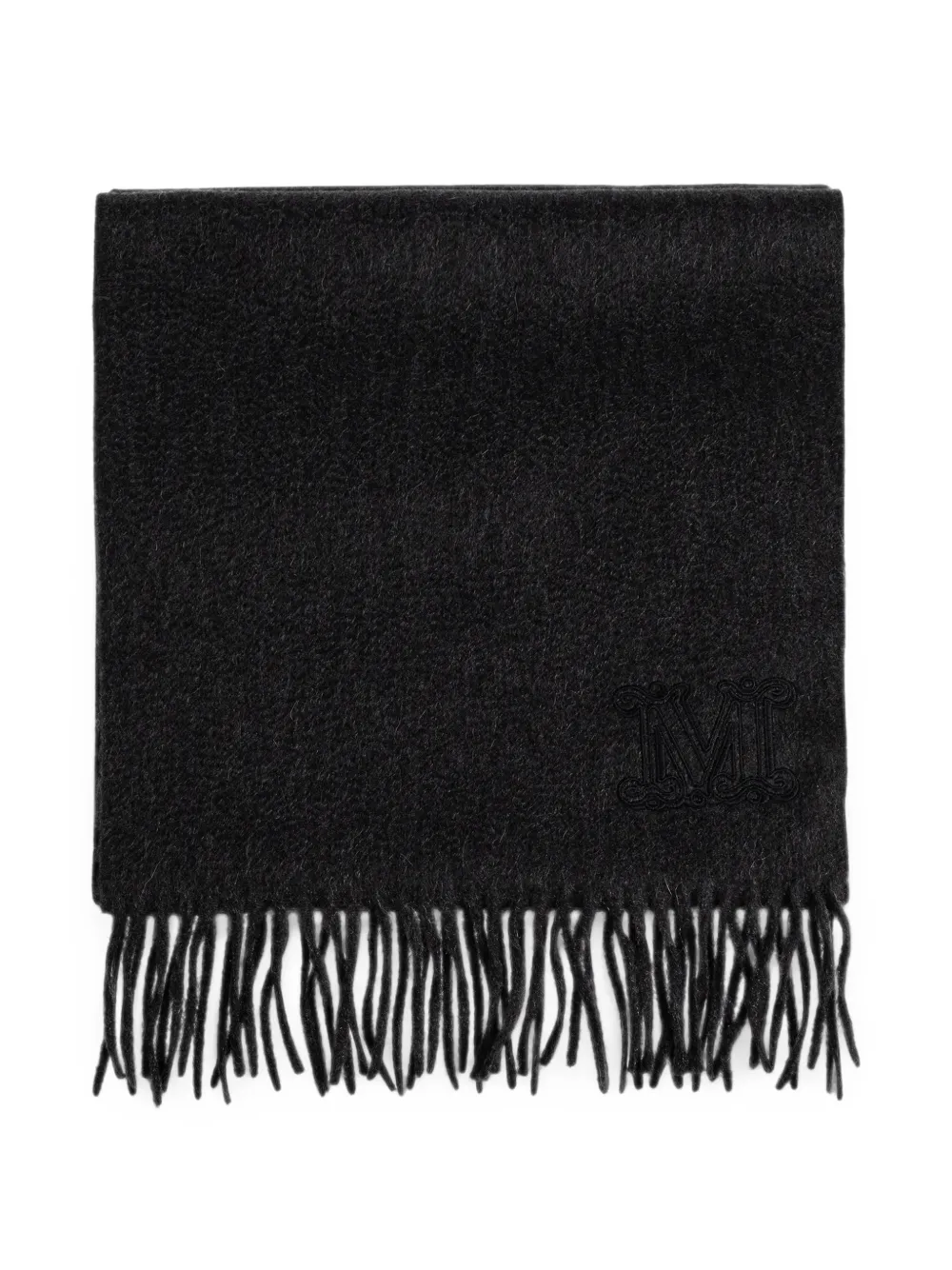 Max Mara Wsdalia fringed scarf - Nero