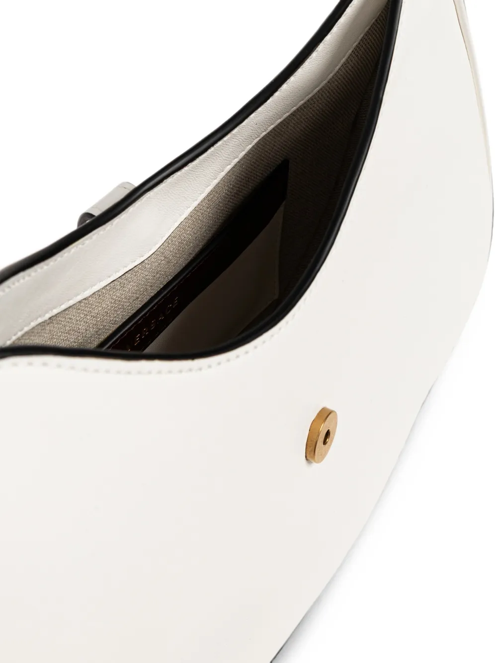 Versace Emblème nappa schoudertas Wit