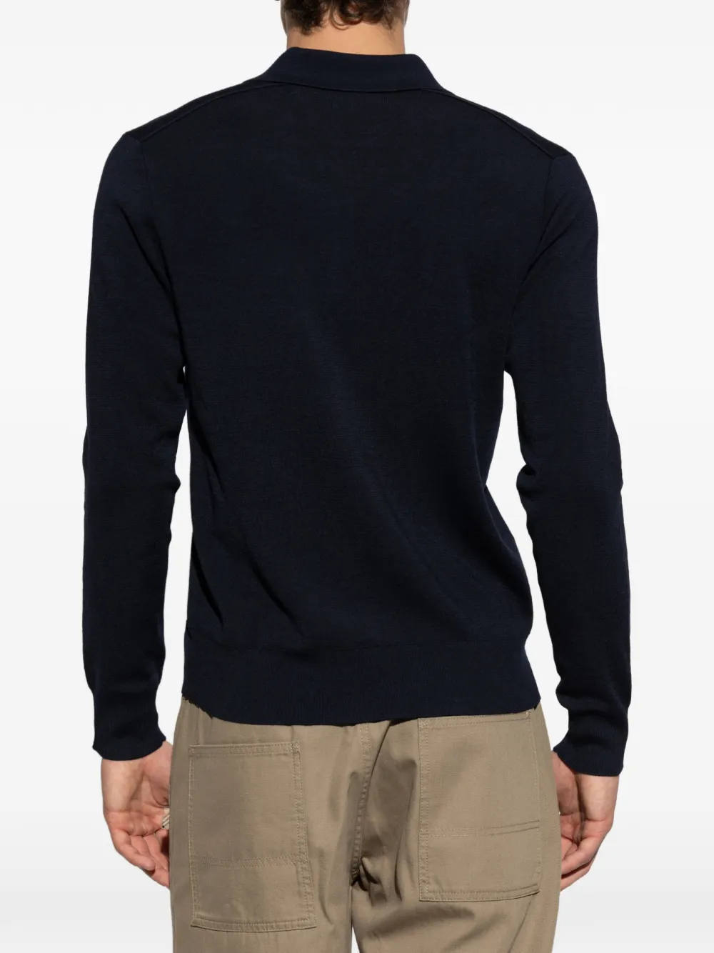Burberry Marcus wollen poloshirt Blauw