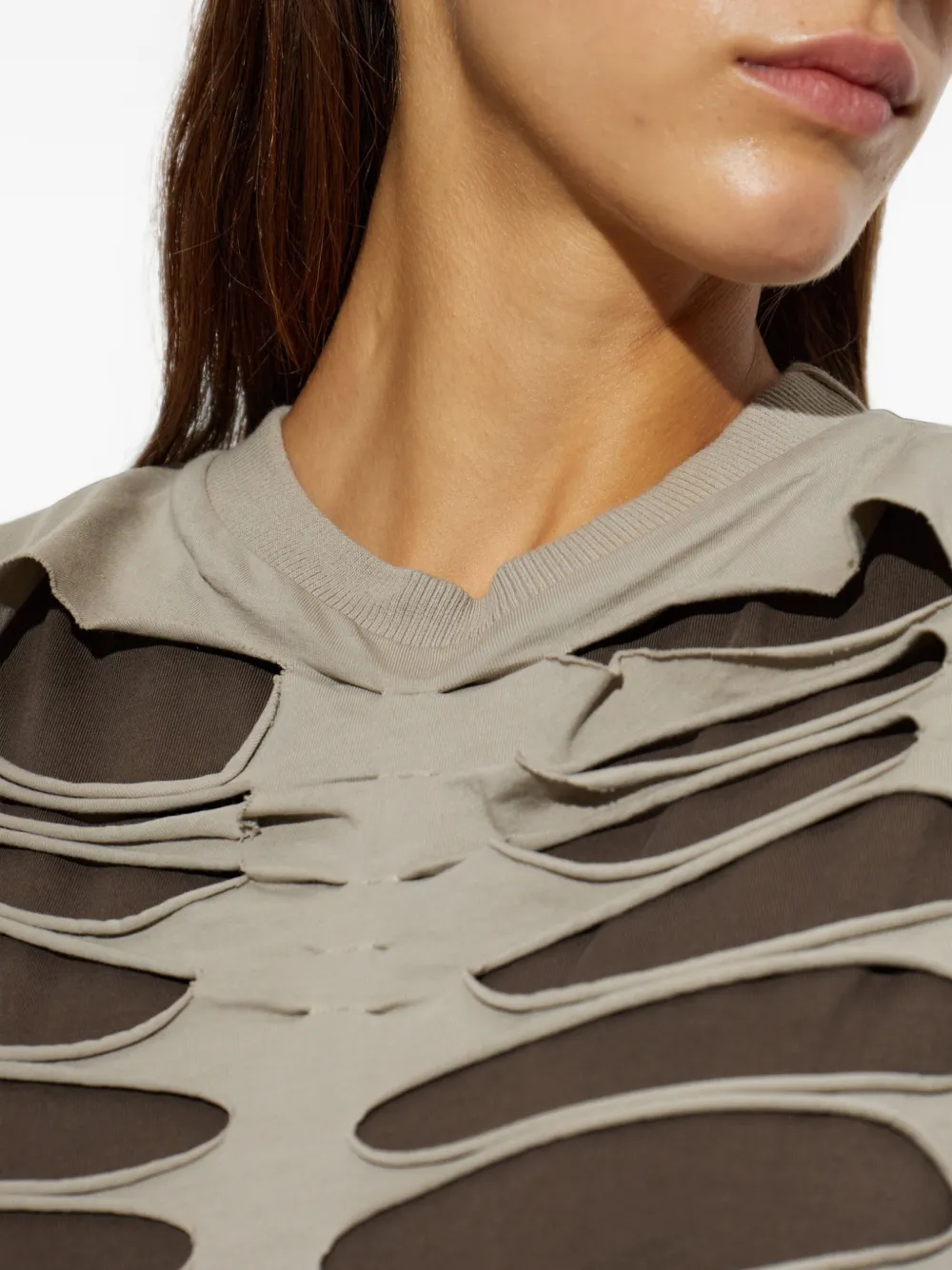 AVAVAV T-shirt met split Grijs