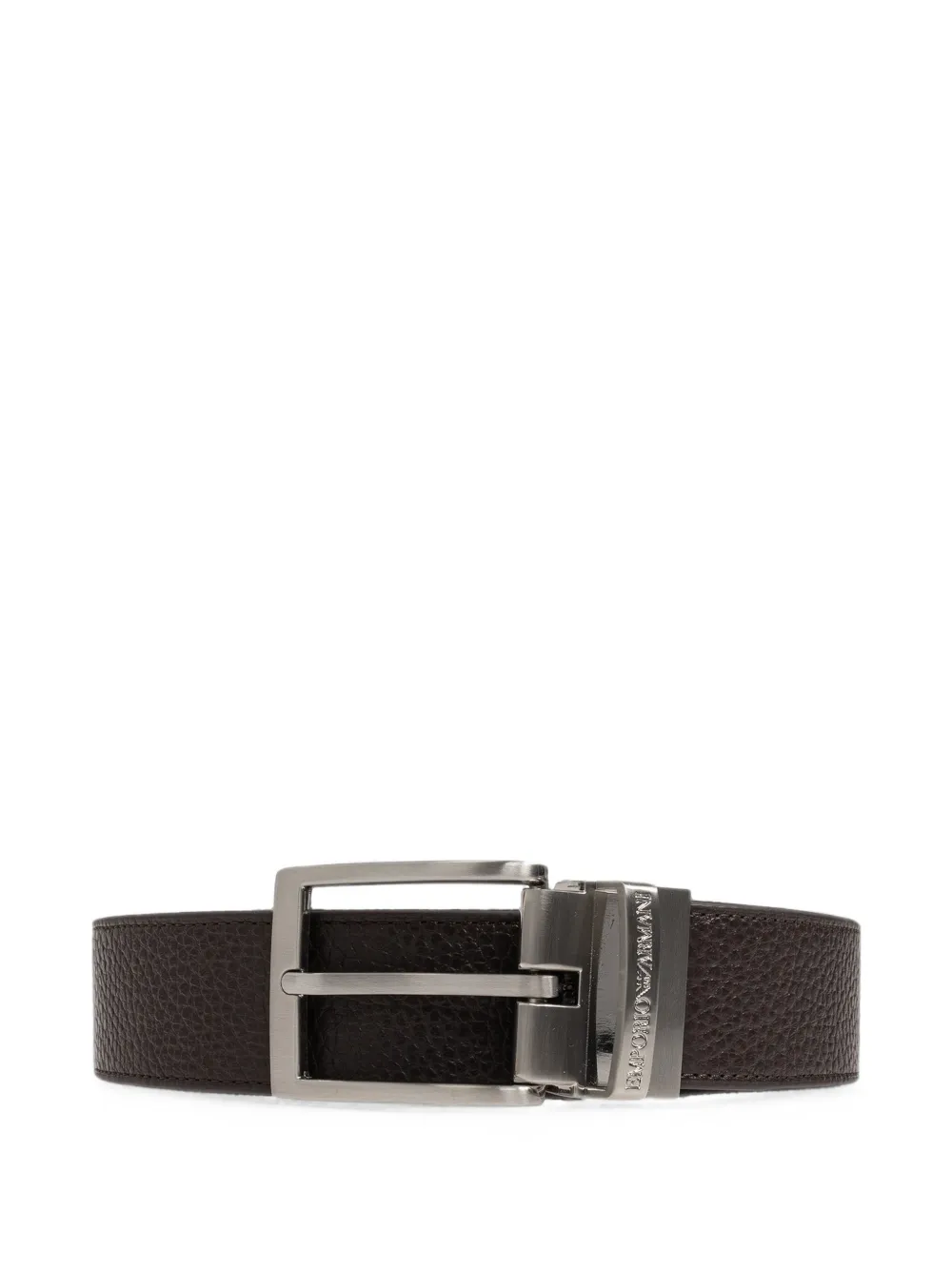 Emporio Armani Riem en pasjeshouder van bewerkt leer Bruin