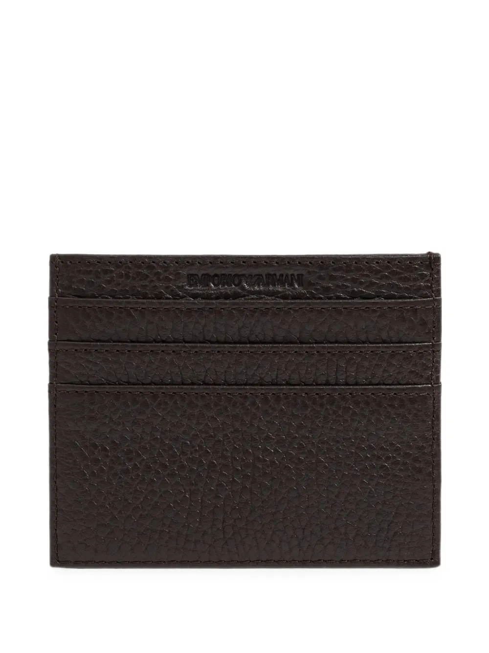 Emporio Armani Riem en pasjeshouder van bewerkt leer Bruin