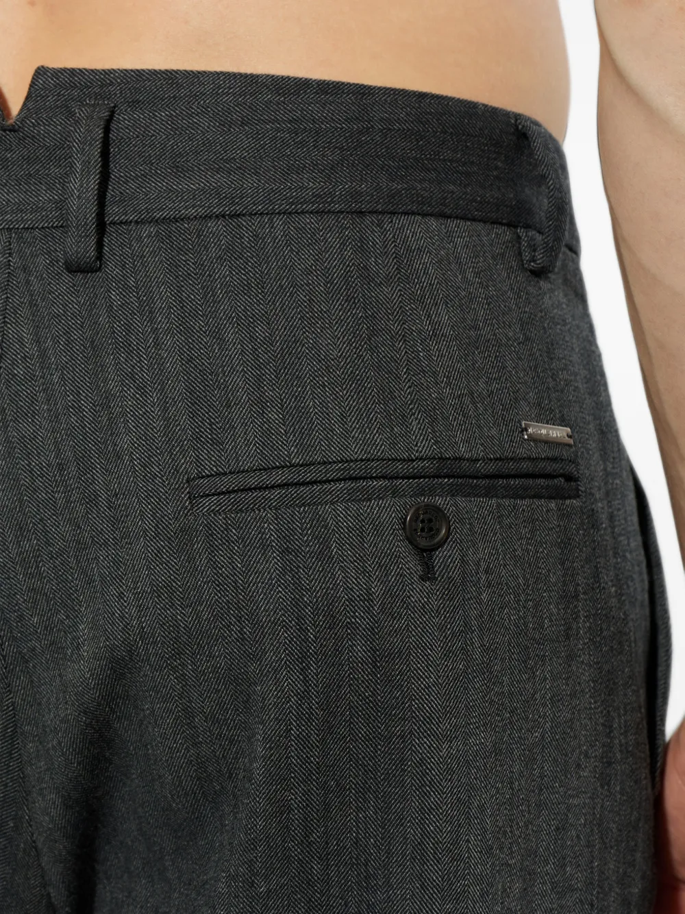DSQUARED2 Plooibroek met visgraatpatroon Grijs
