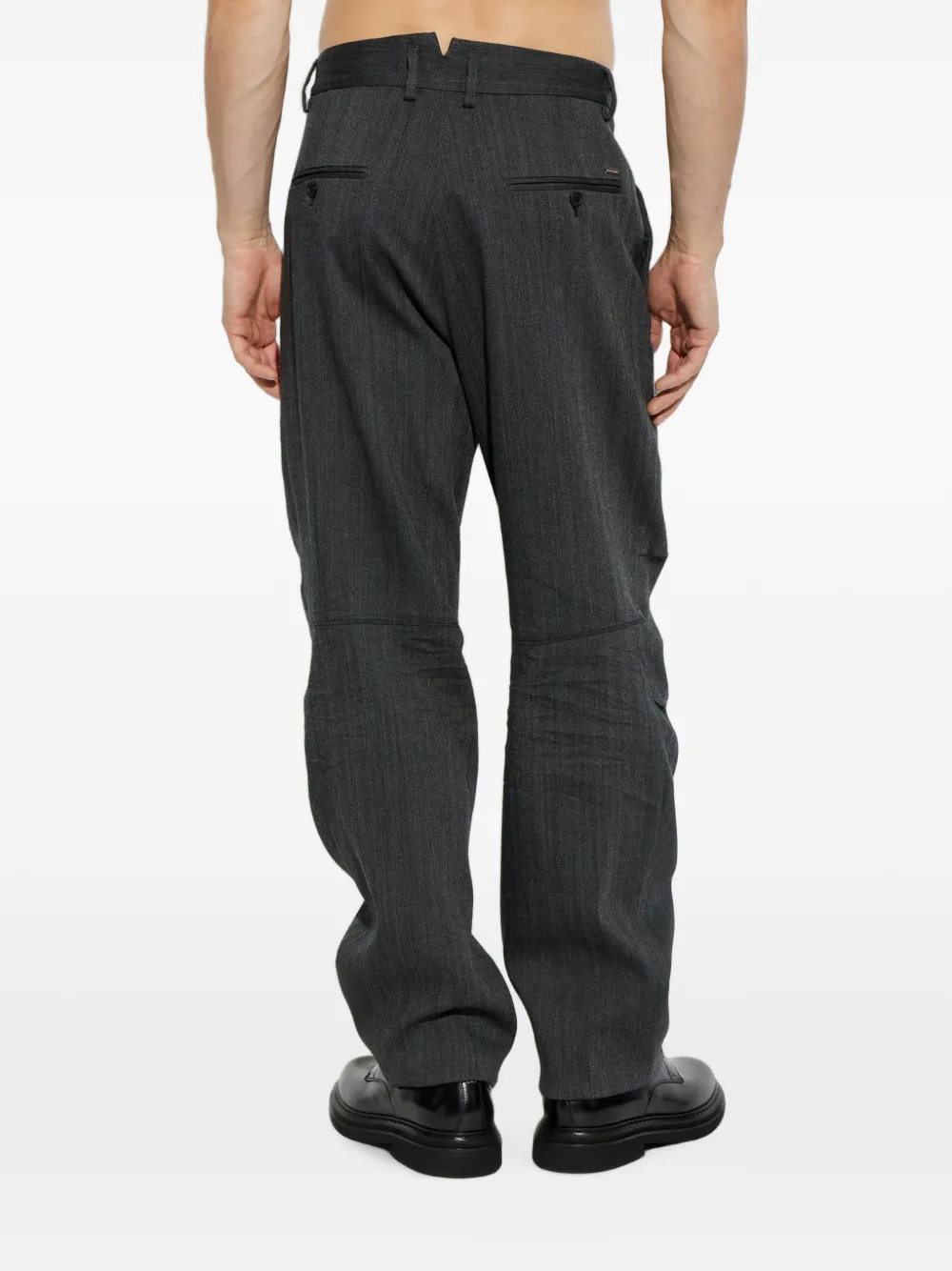 DSQUARED2 Plooibroek met visgraatpatroon Grijs