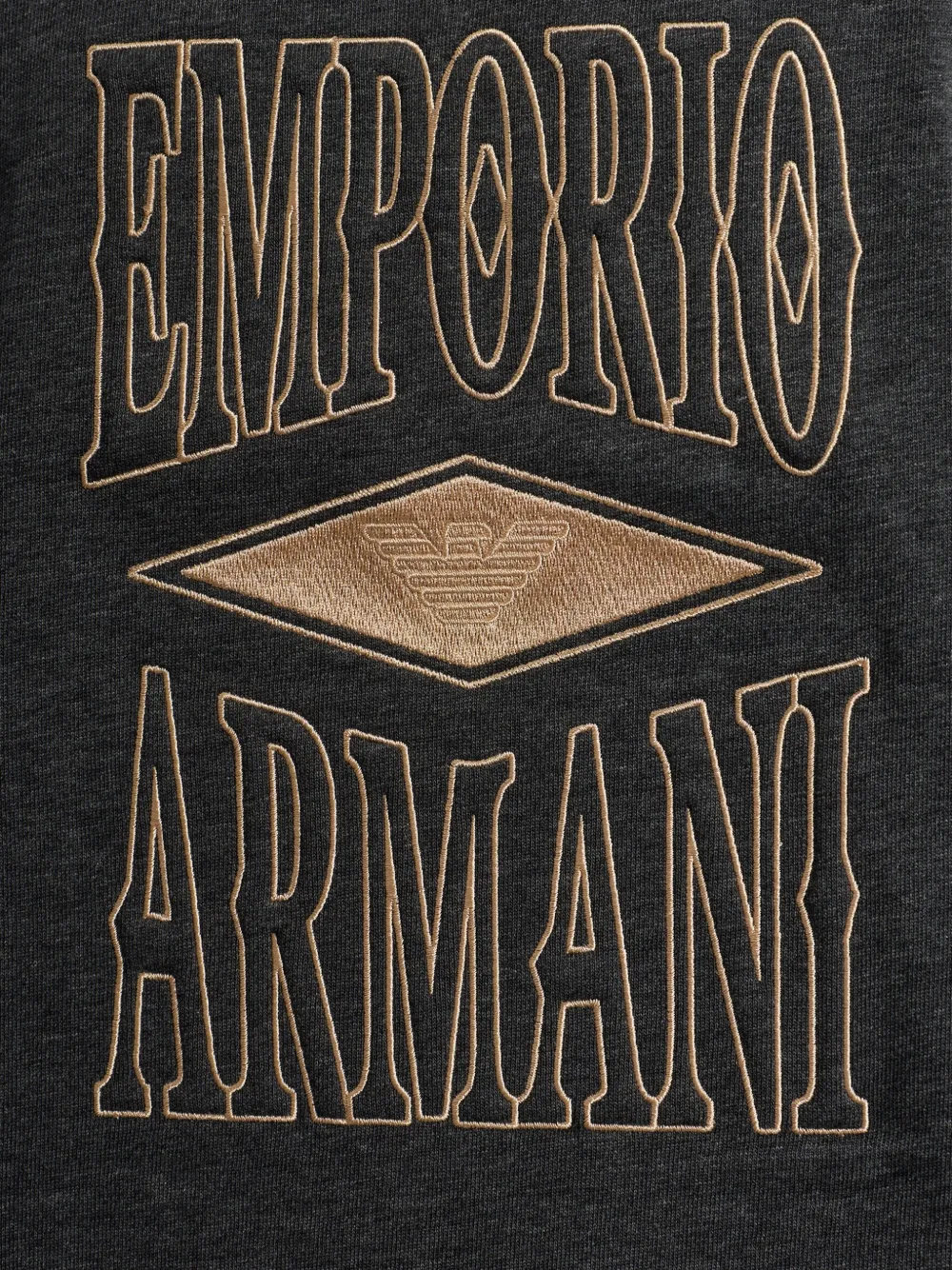 Emporio Armani T-shirt met geborduurd logo Grijs