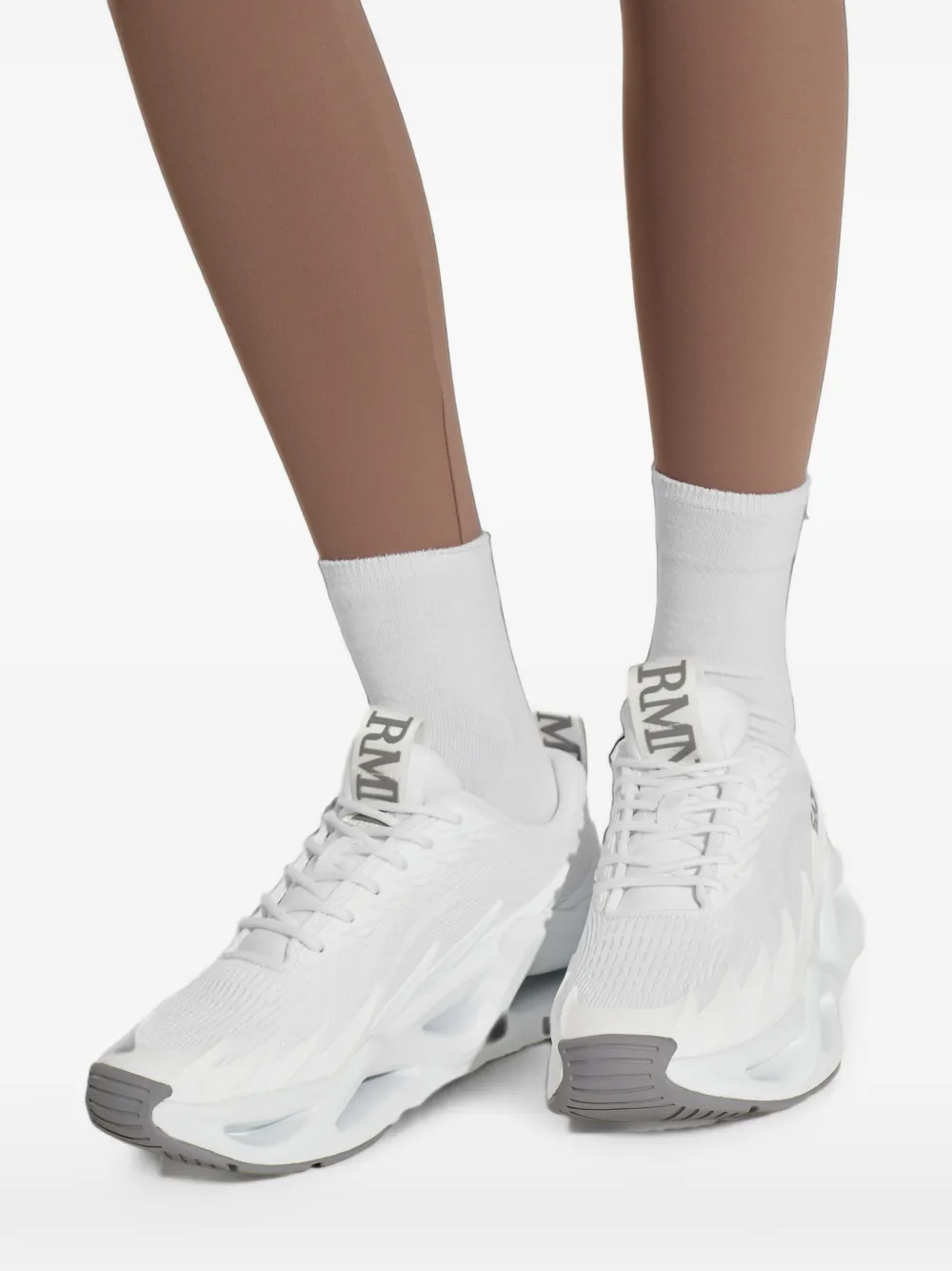 Ea7 Emporio Armani Infinity Venom logo-print panelled sneakers Wit