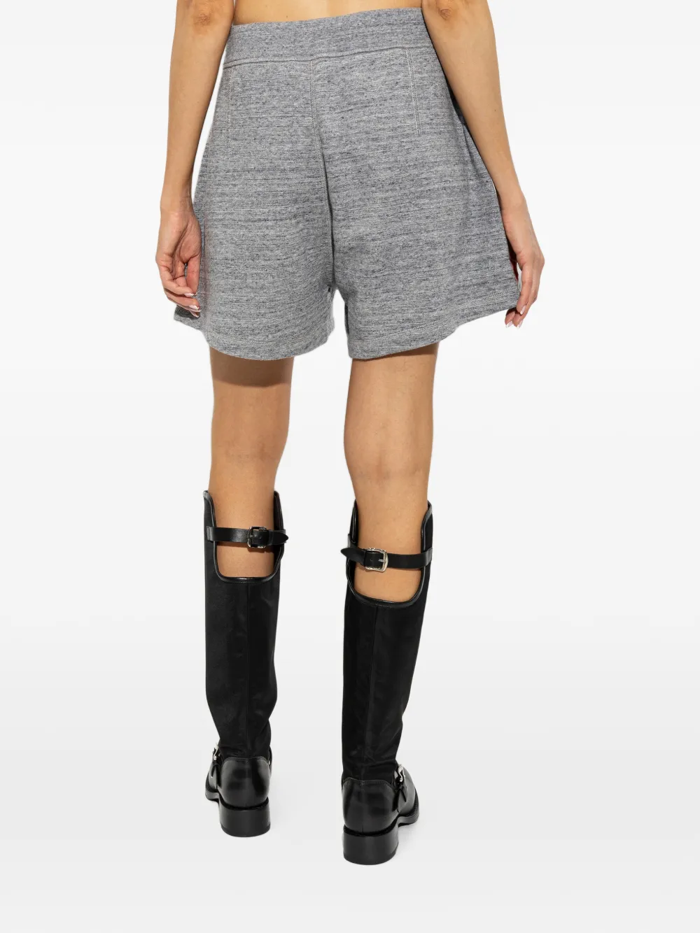 DSQUARED2 Shorts met trekkoord en mergel-effect Grijs