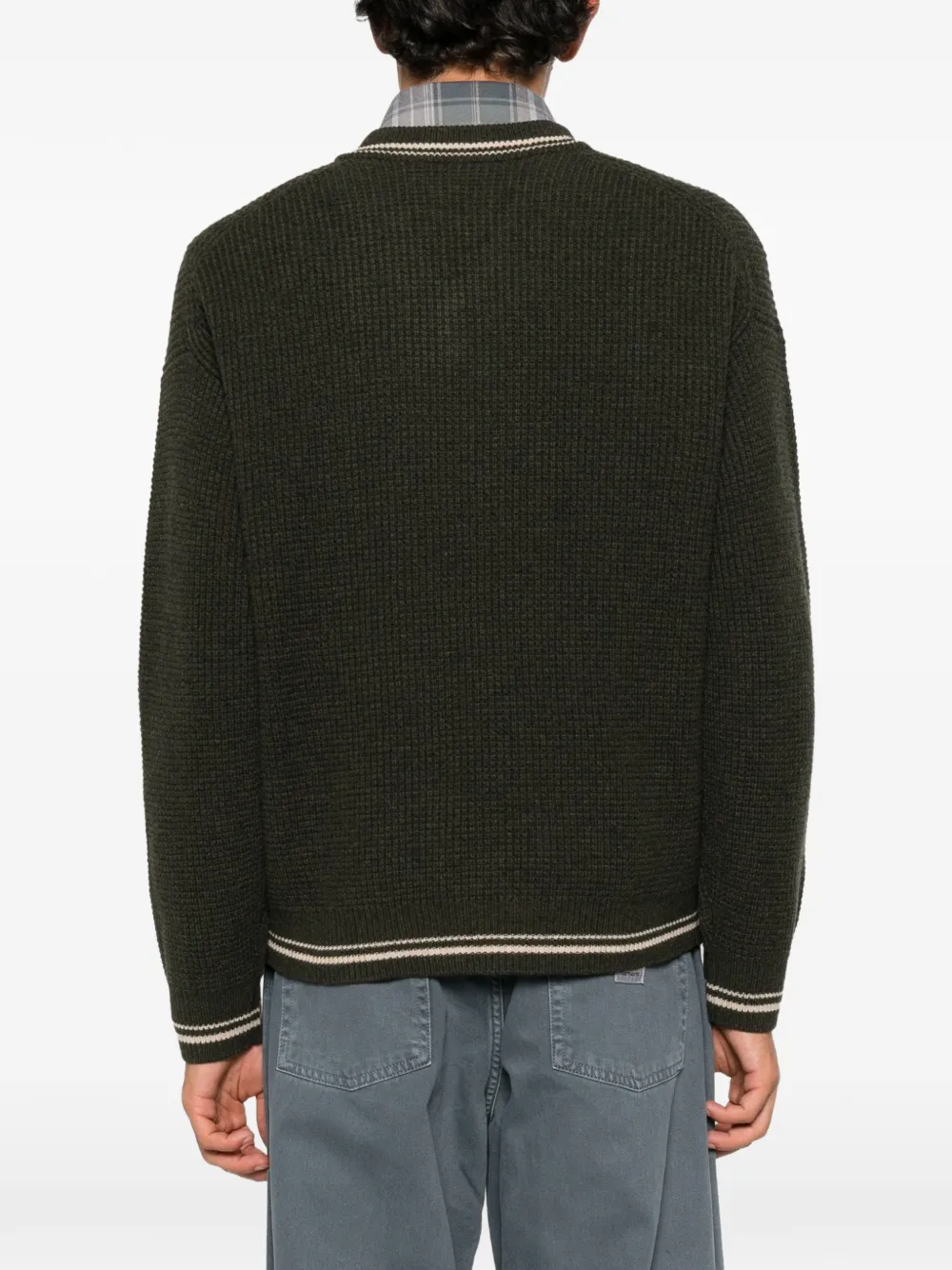 Maison Kitsuné Trui met logopatch Groen