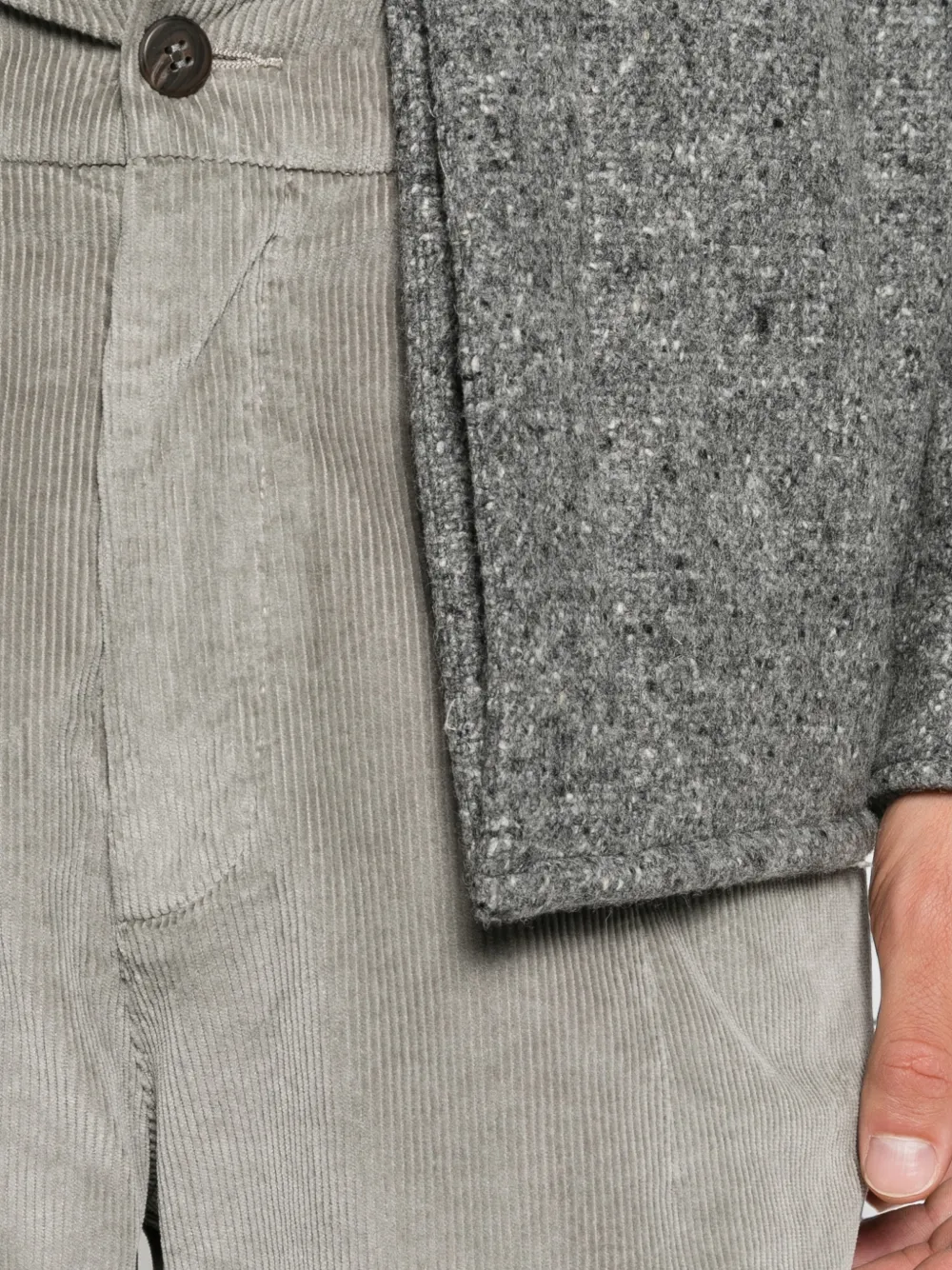 Eleventy corduroy-effect trousers Grijs
