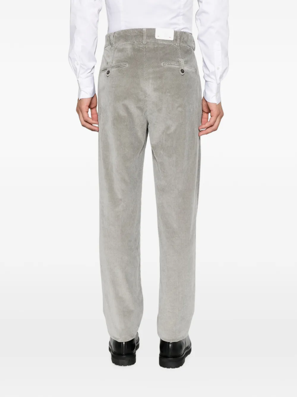 Eleventy corduroy-effect trousers Grijs
