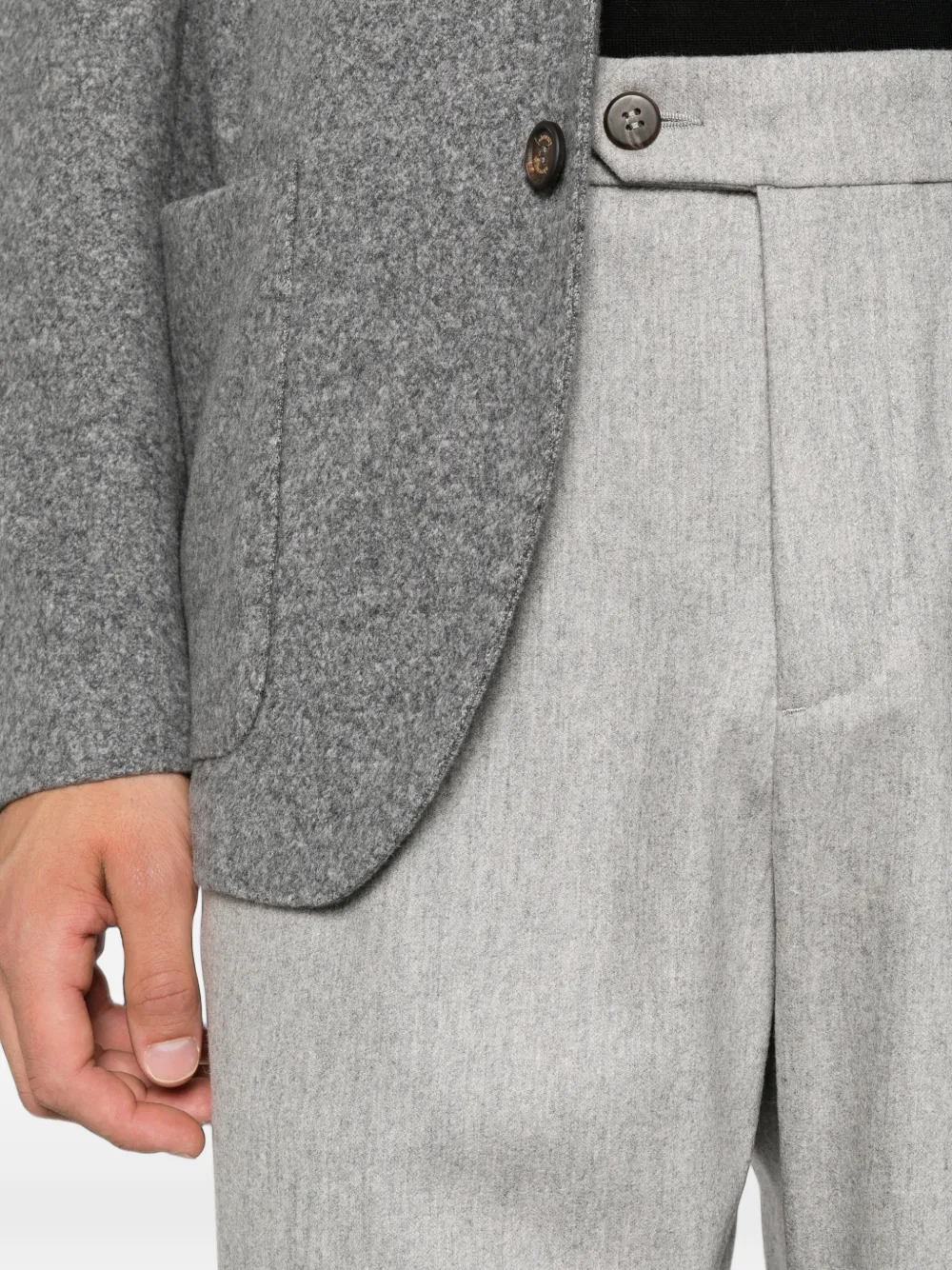Eleventy Broek met geplooid detail Grijs