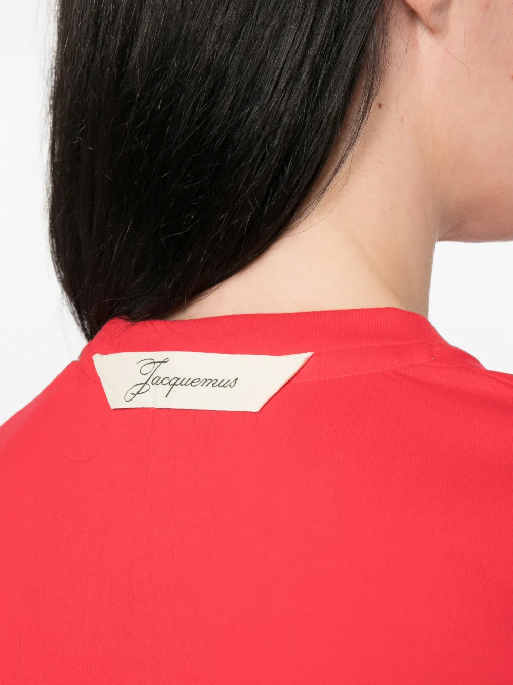 Jacquemus Rond Carre T-shirt met logopatch Rood