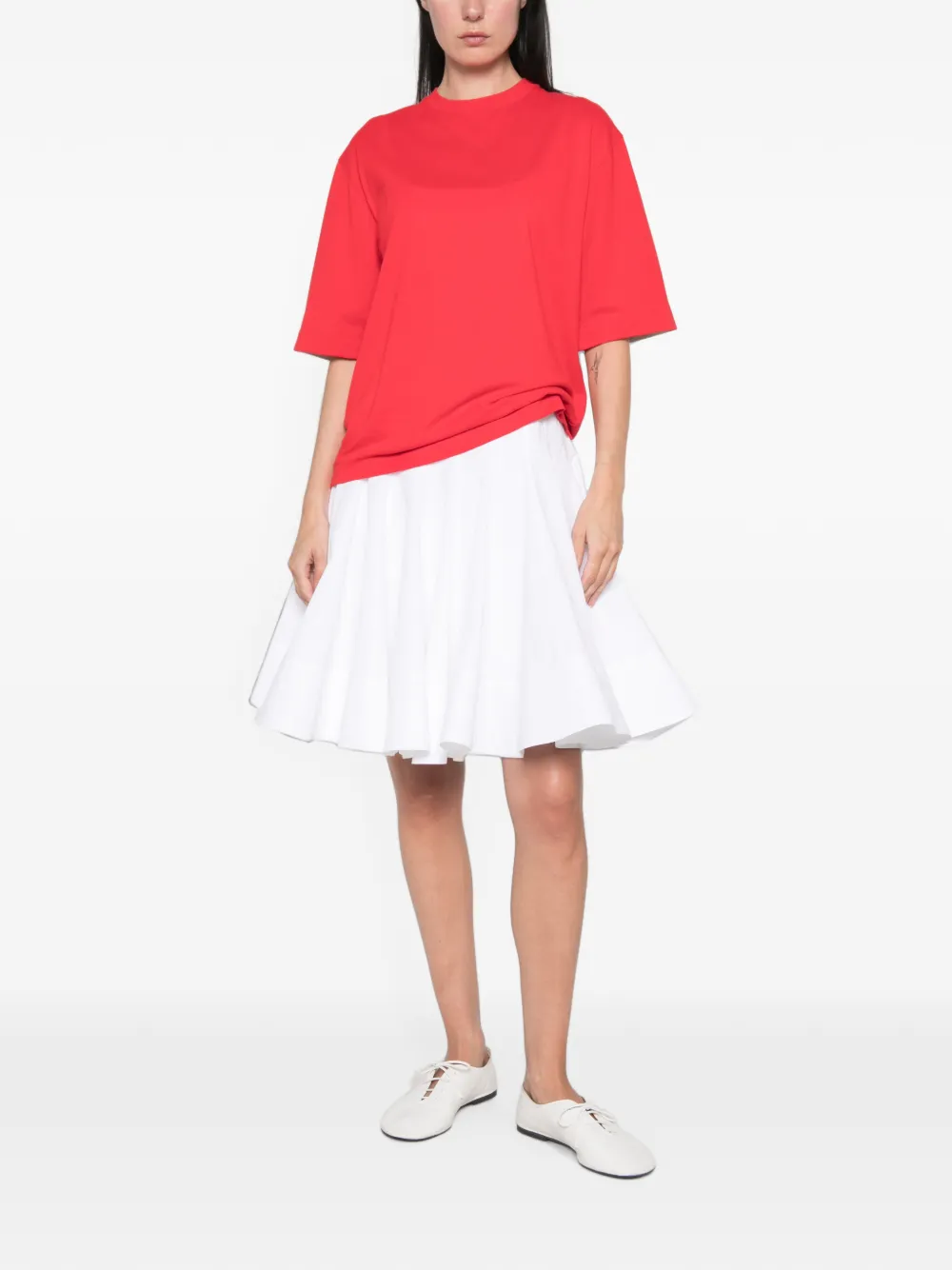 Jacquemus Rond Carre T-shirt met logopatch Rood