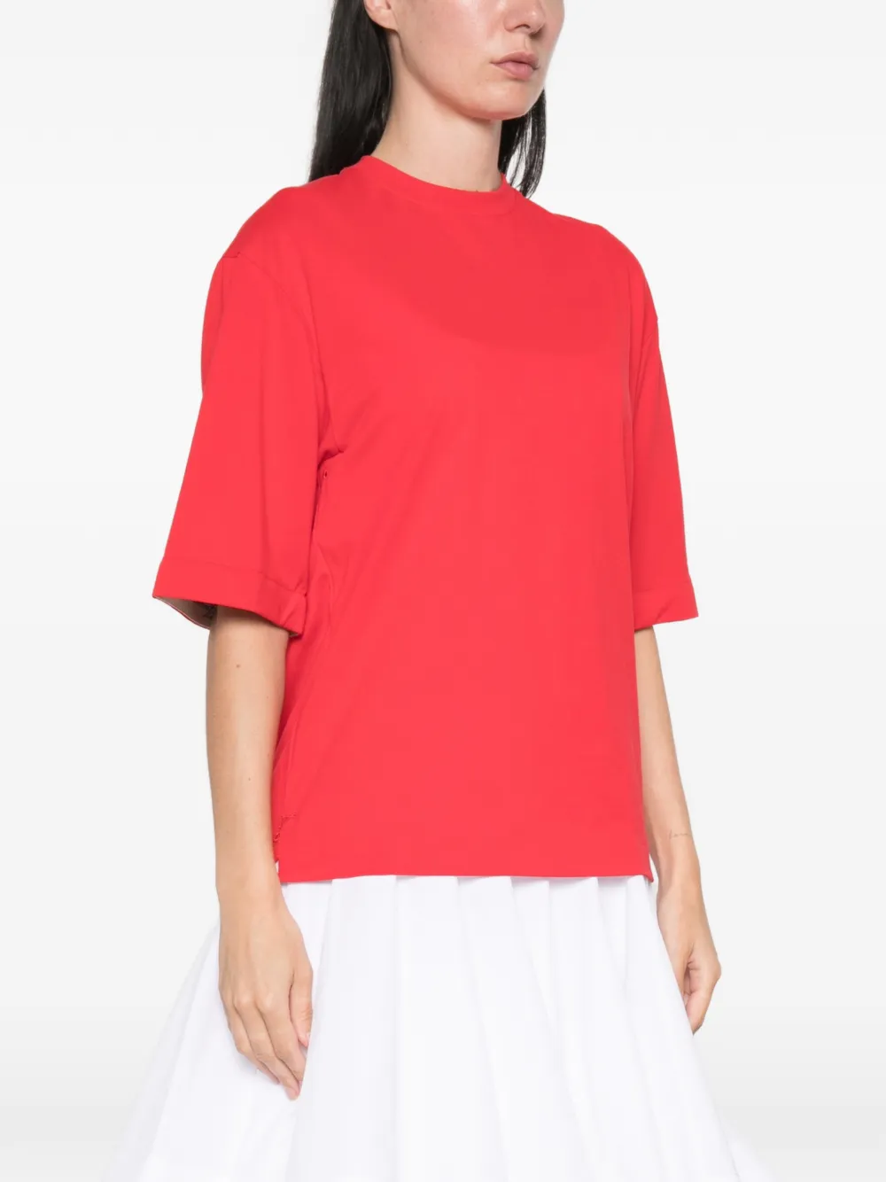 Jacquemus Rond Carre T-shirt met logopatch Rood