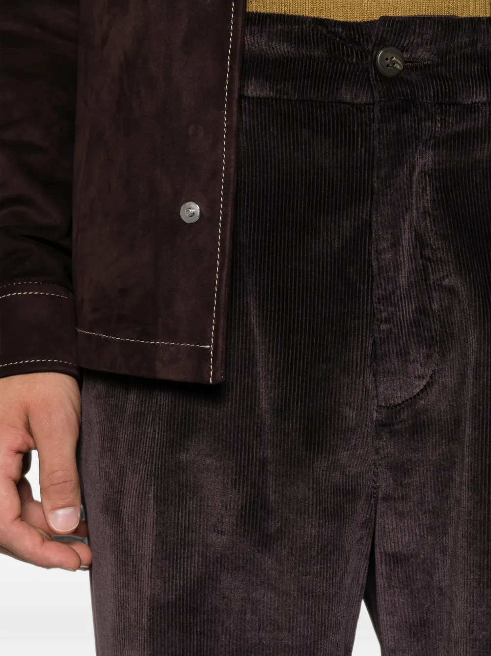 Eleventy Ribfluwelen broek Bruin