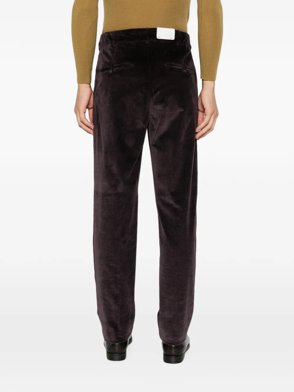 Eleventy Ribfluwelen broek Bruin