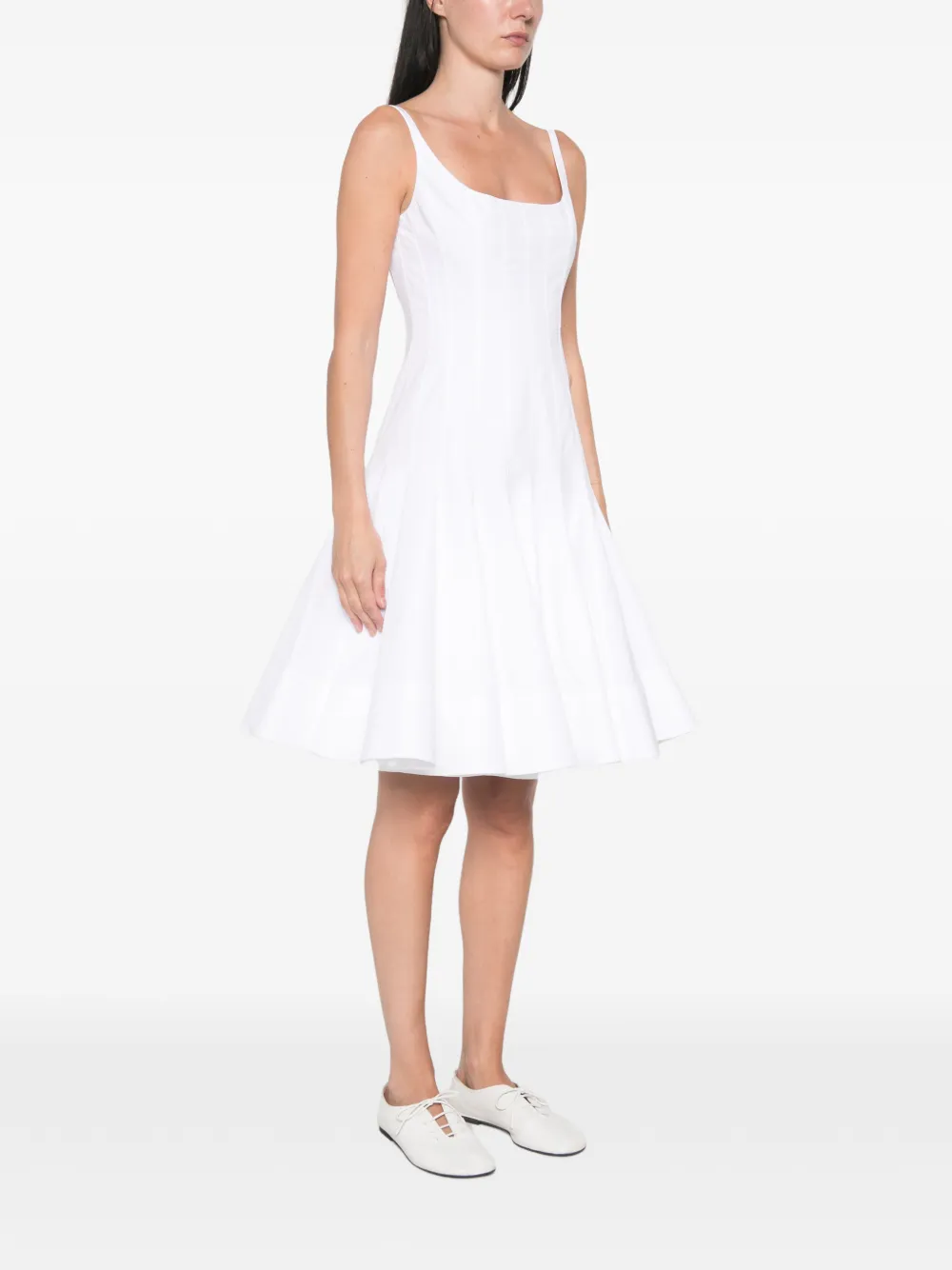 Jacquemus Agave flared mini-jurk met vlakken Wit