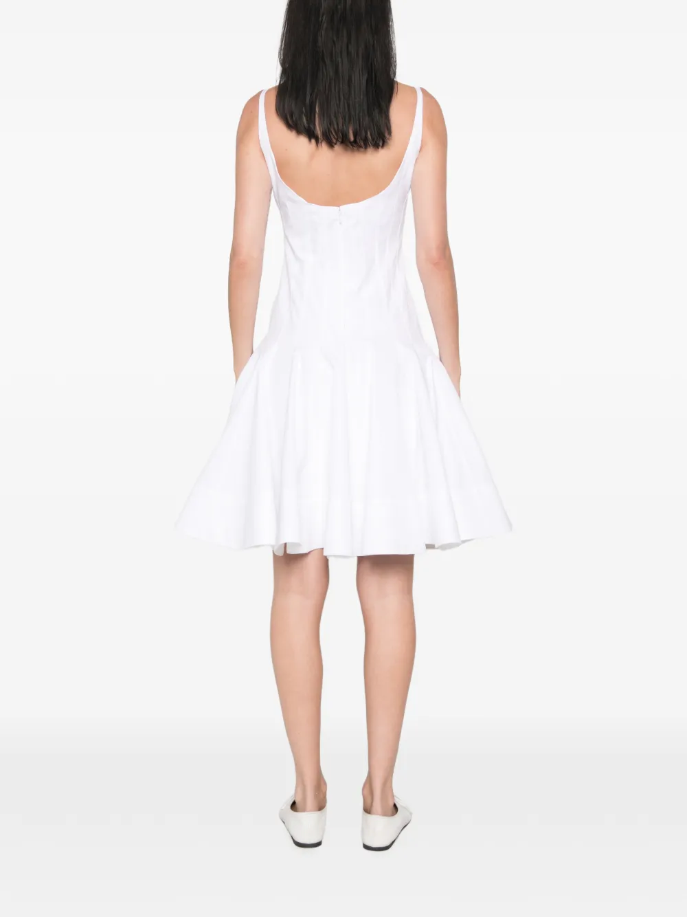 Jacquemus Agave flared mini-jurk met vlakken Wit