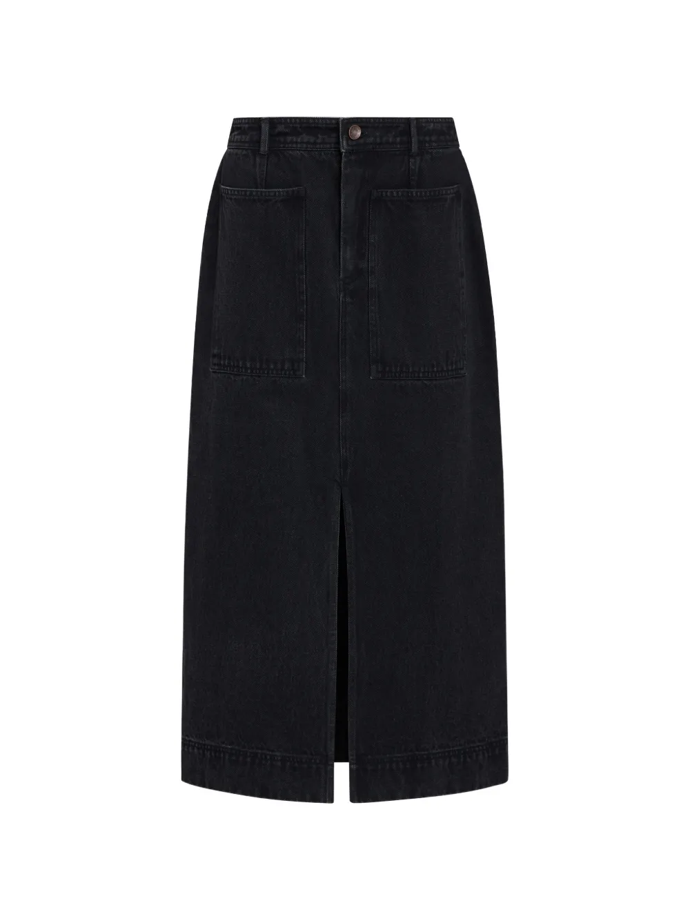 Marie Oliver Leighton front-slit midi skirt - Grigio
