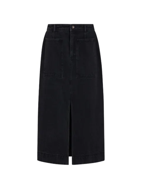 Marie Oliver Leighton front-slit midi skirt