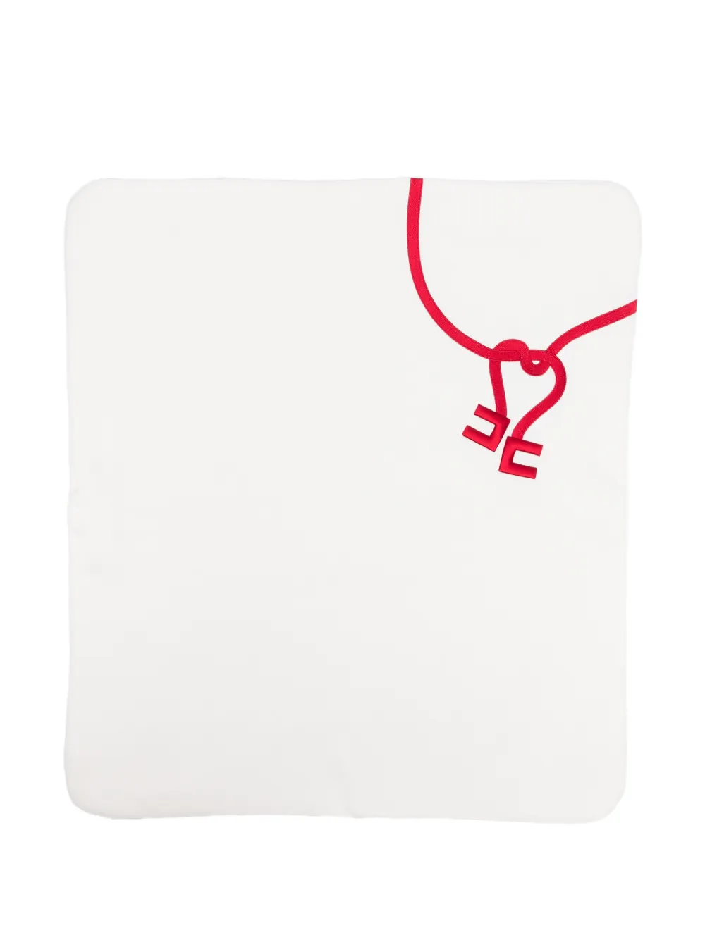 Elisabetta Franchi Kids logo-embroidered scarf - Bianco