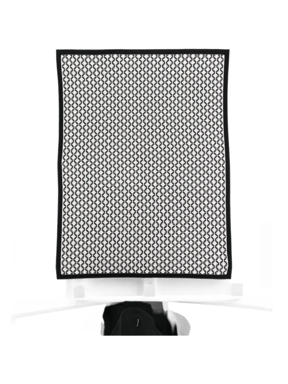 Elisabetta Franchi Kids monogram-pattern knit scarf - Bianco