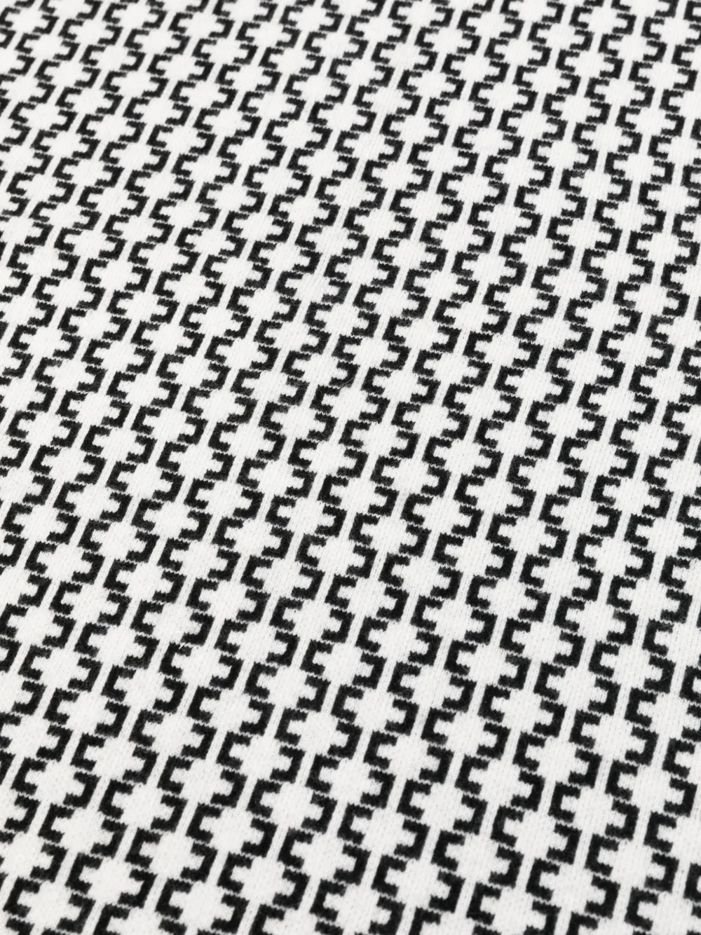Elisabetta Franchi Kids monogram-pattern knit scarf - Bianco