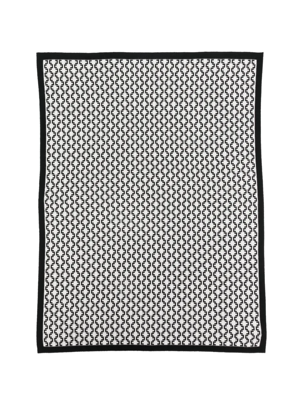 Elisabetta Franchi Kids monogram-pattern knit scarf - Bianco
