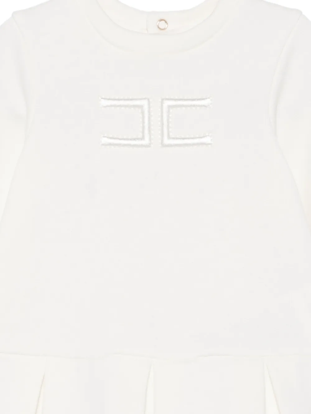 Elisabetta Franchi Kids Jurk met geborduurd logo Wit