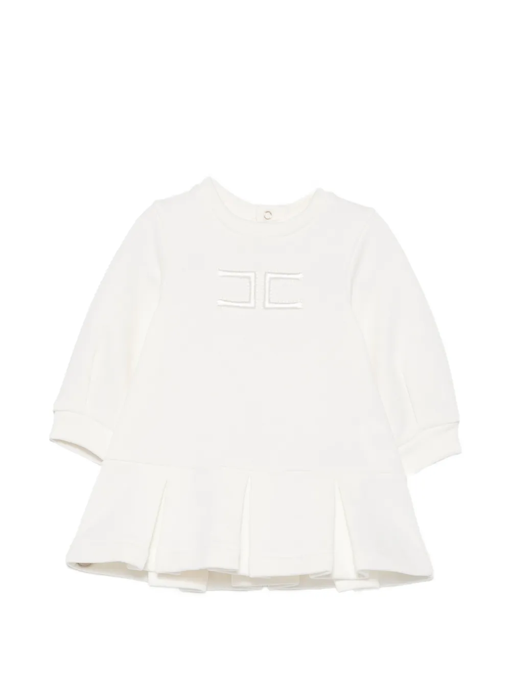 Elisabetta Franchi Kids robe à logo brodé - Blanc Elisabetta Franchi Kids robe à logo brodé - Blanc