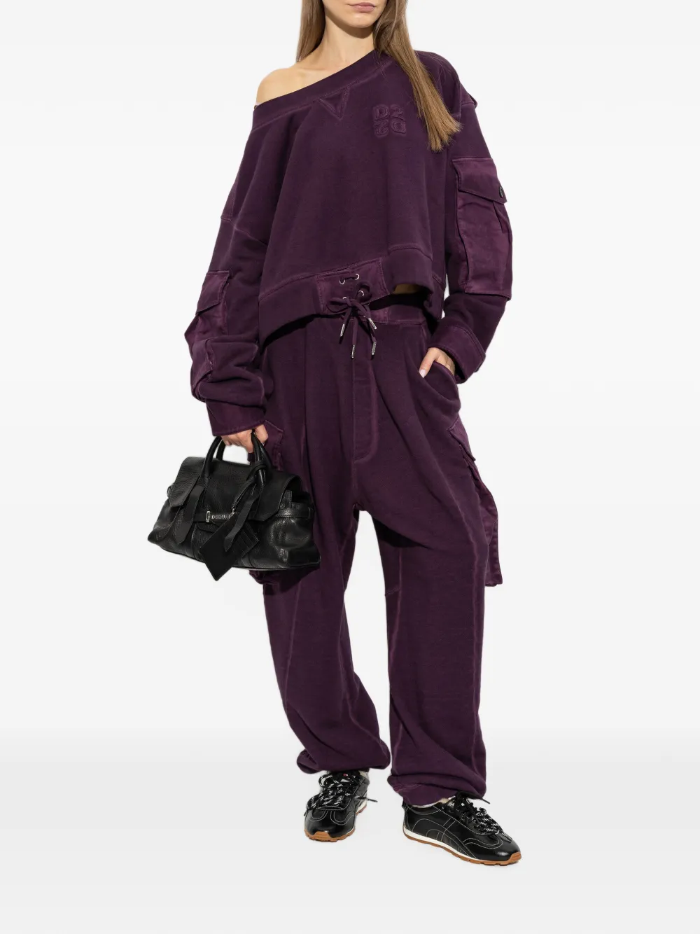 DSQUARED2 cuffed cargo pants Paars