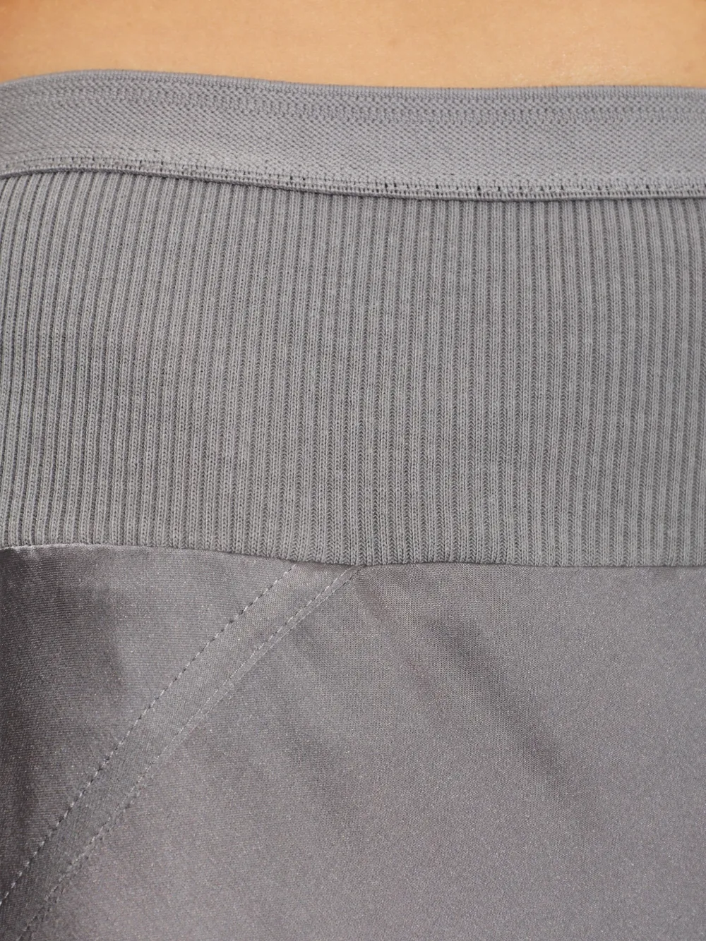 Rick Owens Midi-rok met elastische tailleband en satijnen afwerking Grijs