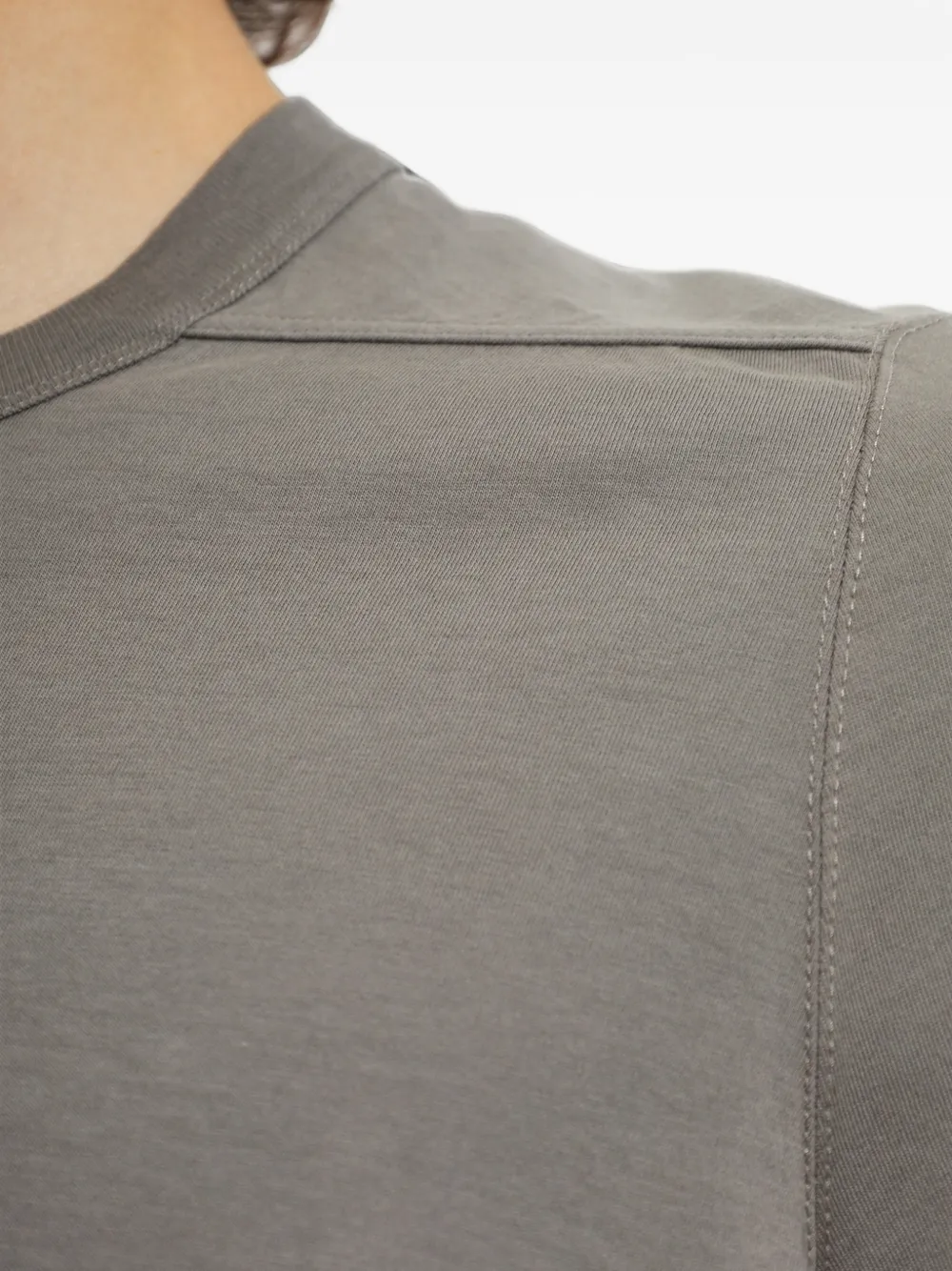 Rick Owens Level T-shirt met ronde hals en naaddetail Grijs