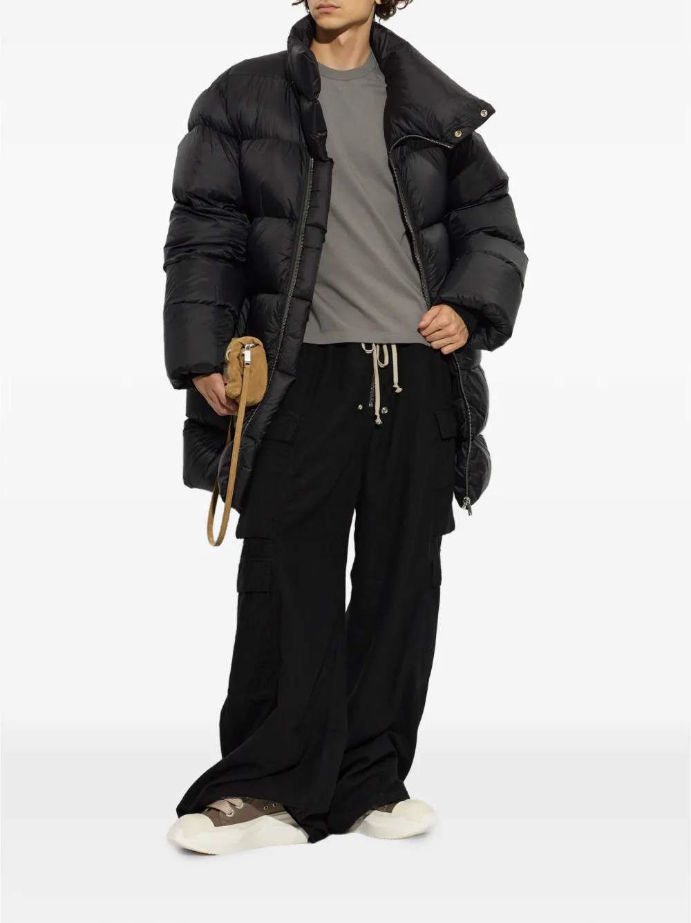 Rick Owens Level T-shirt met ronde hals en naaddetail Grijs