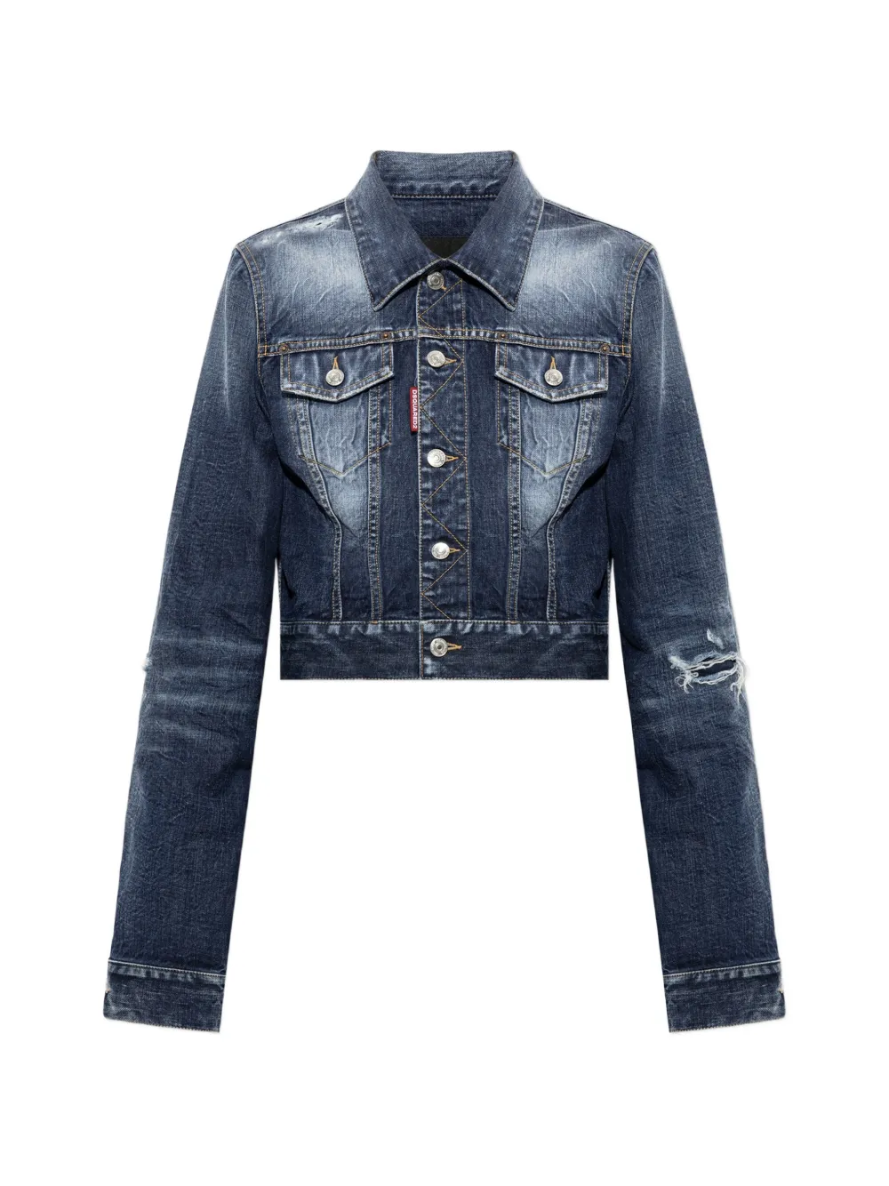 DSQUARED2 distressed-effect denim jacket - Blu