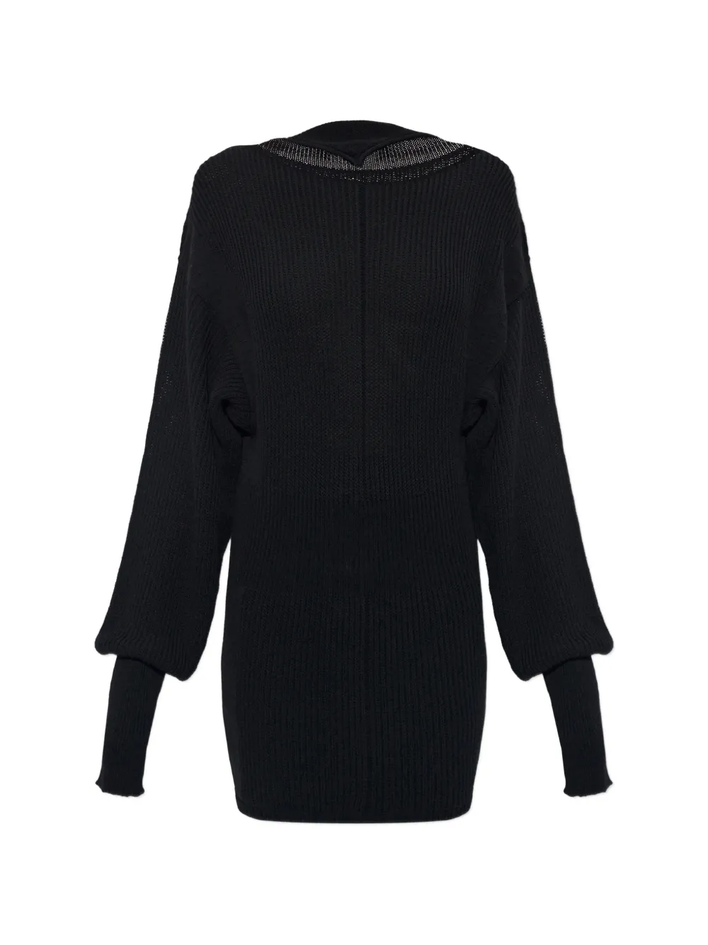 Rick Owens ribbed-knit long-sleeve sweater - Nero